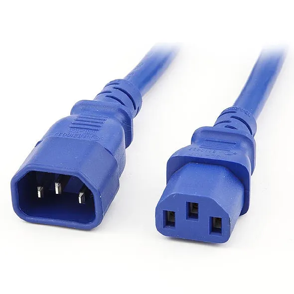 0419-2BLU - JUMPER CORD 3/18 2FT RND BLUE SJT C13 TO C14