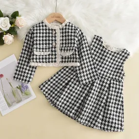 2-PC Knitted Dress and Cardigan Set