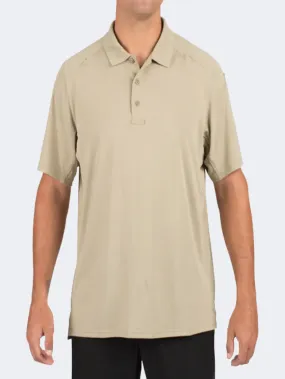 5.11 Helios Short Sleeve Men Tactical Polo Short Sleeve Silver Tan