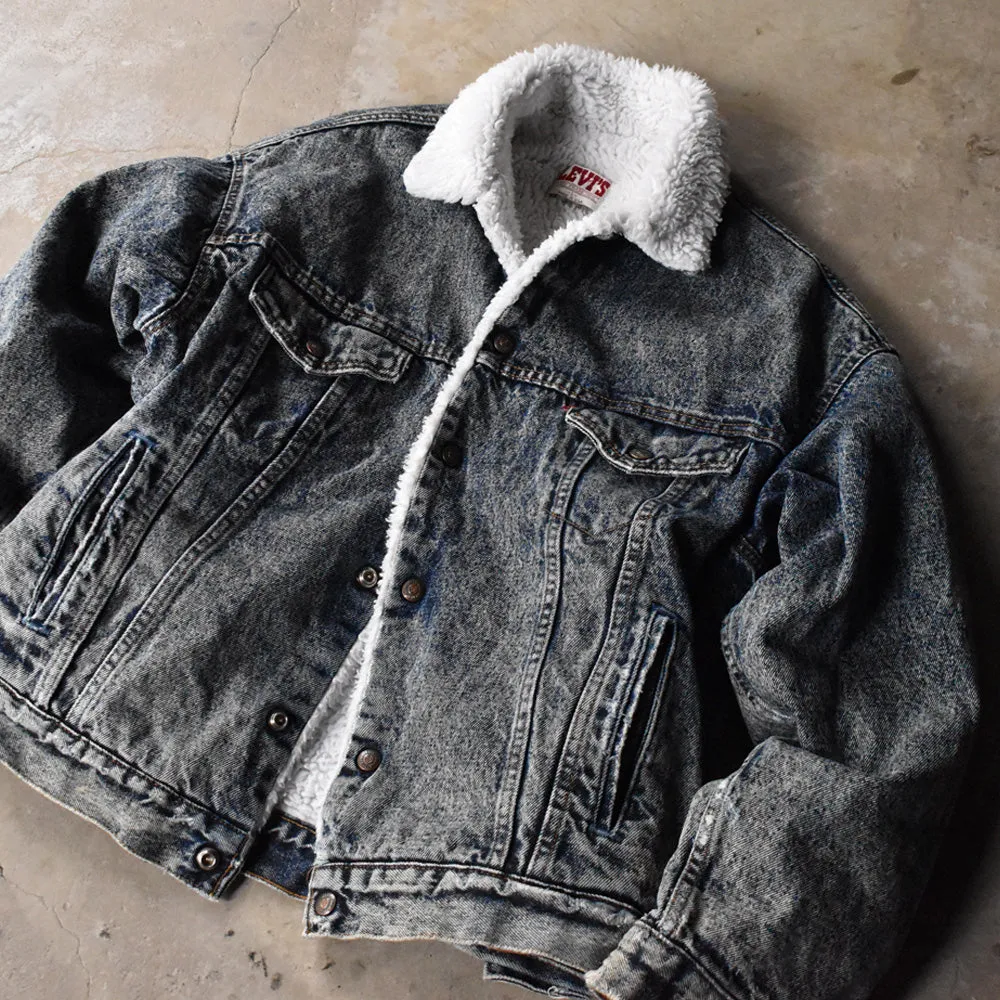 90’s Levi's 70609-0227 ケミカルウォッシュ デニムボアジャケット USA製 241213