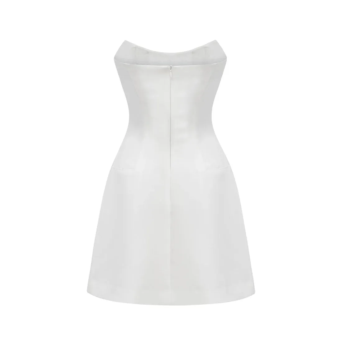 A&A Luxe White Crystal Embellished Dress