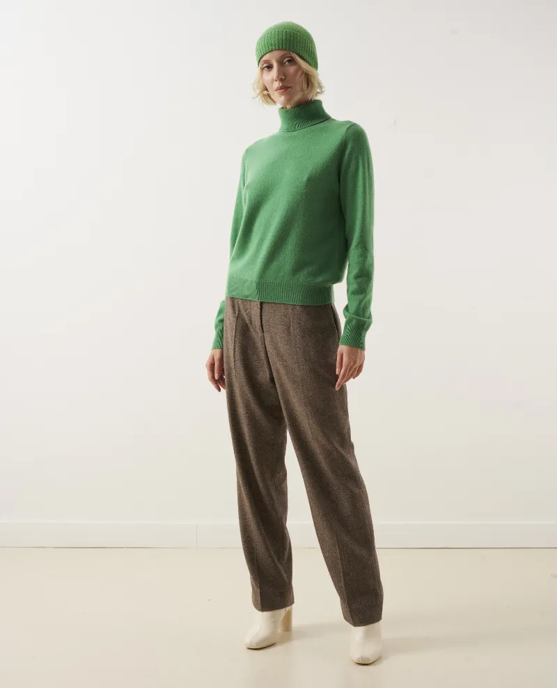 Absolut Cashmere Themys Grass Green Rollneck Knit