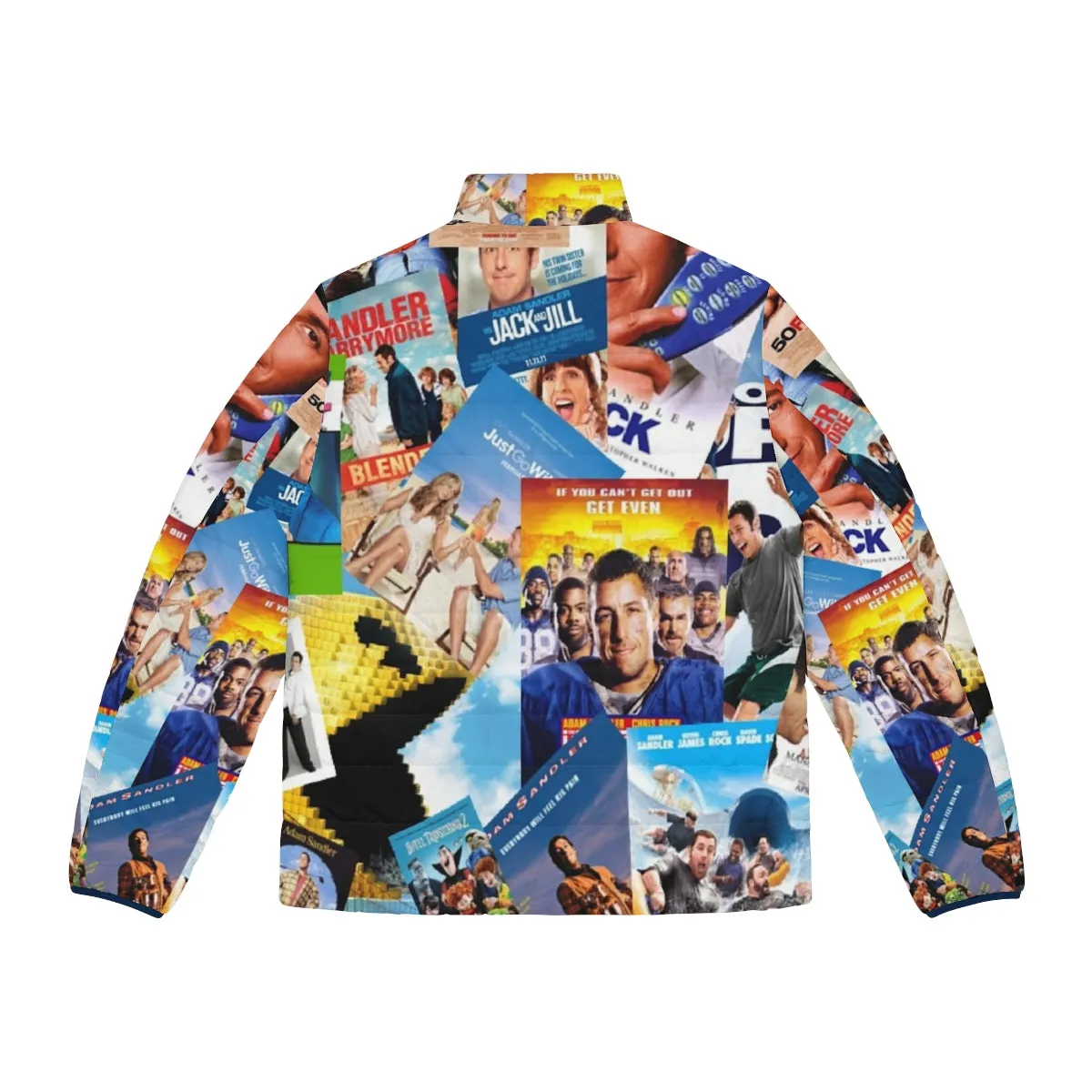 Adam Sandler Collage Puffer Jacket - Dank Meme Inspired Outerwear