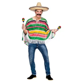 Adults Mexican Bandit Poncho One Size  Halloween Costume