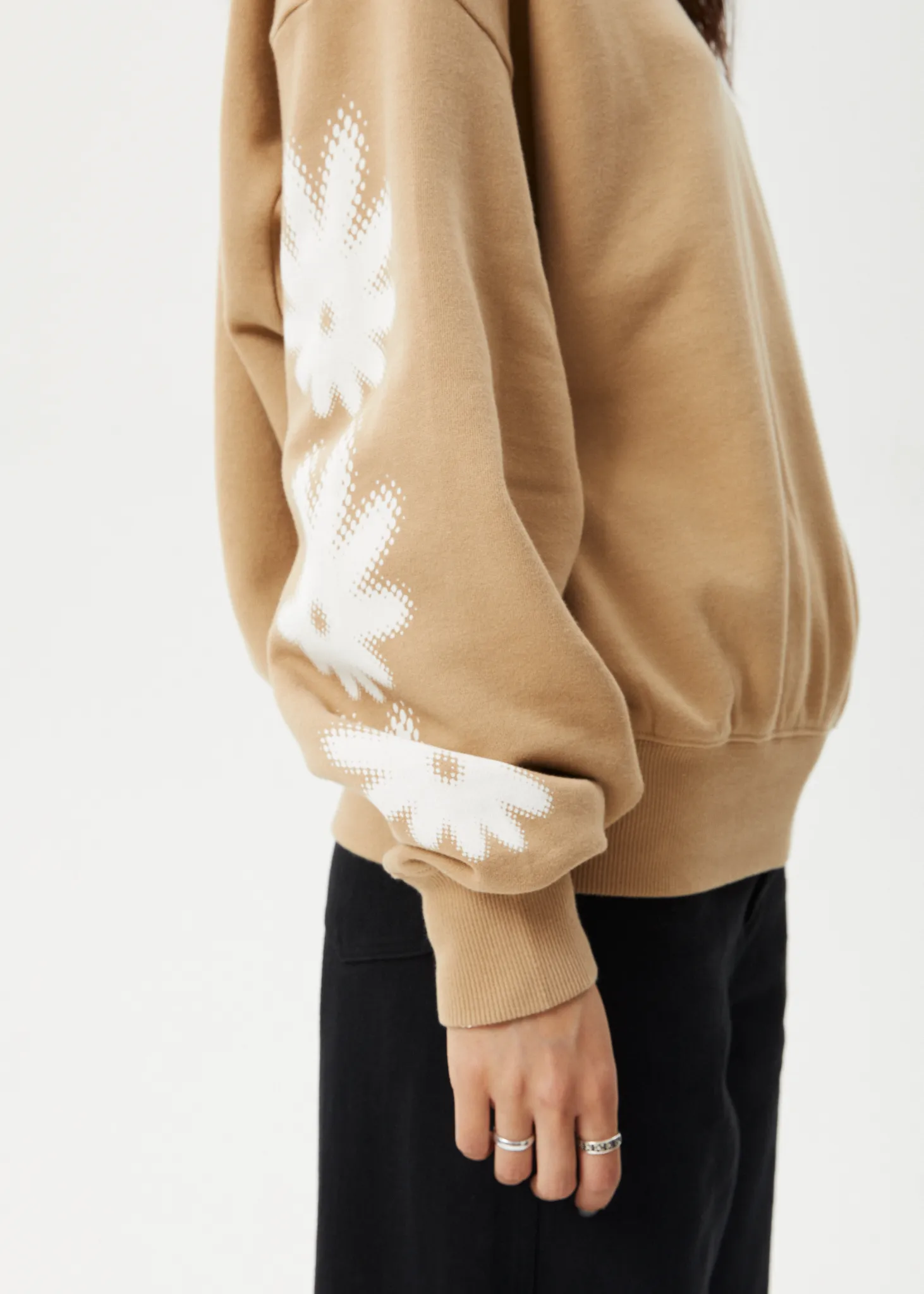 AFENDS Womens Petal - Crew Neck - Tan