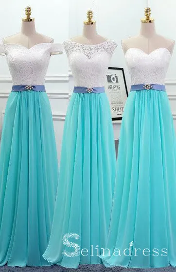 Affordable Jade Green Cheap Bridesmaid Dresses Pearl Sash Long Backless Wedding Party Dresses BRK004