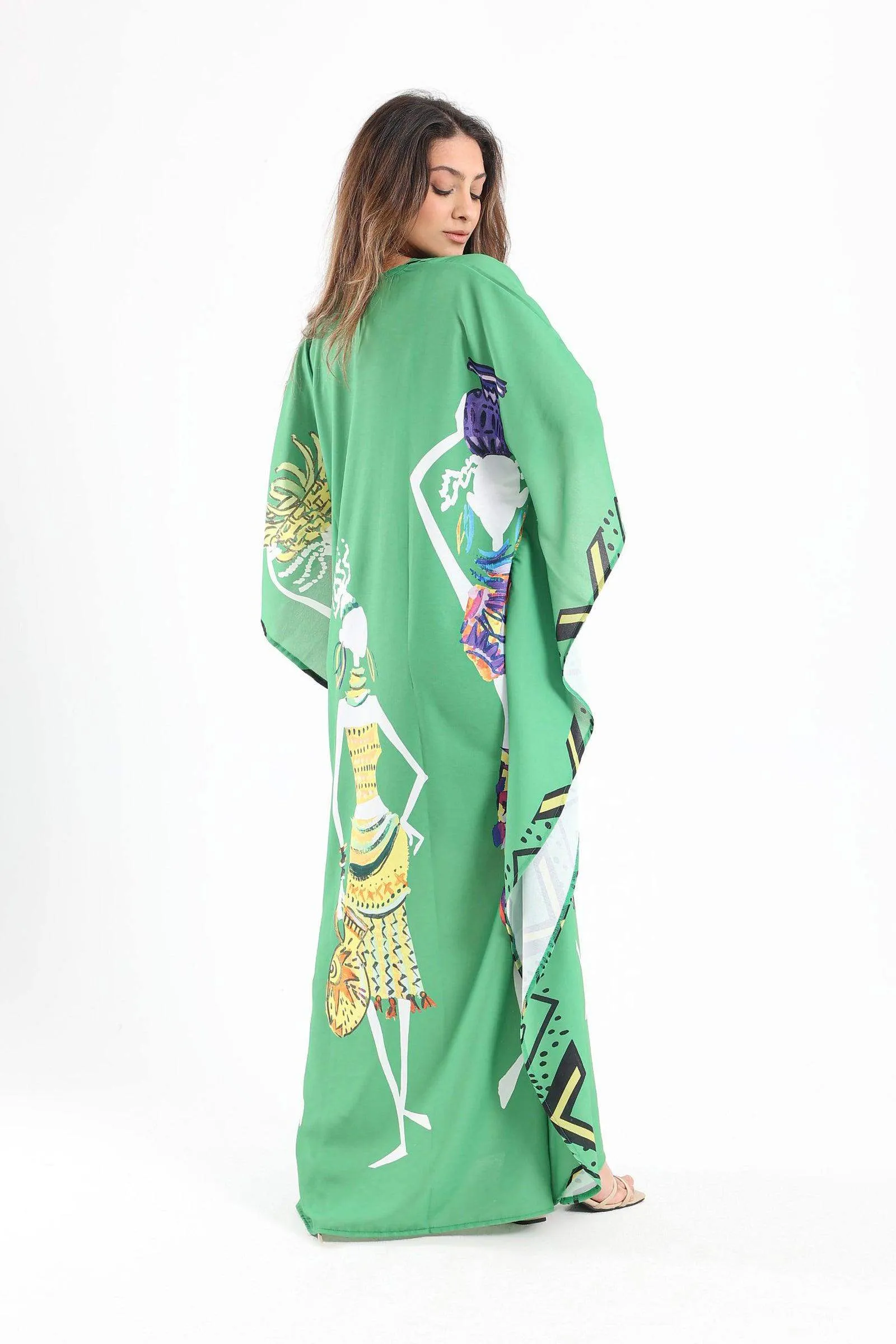 African Print Poncho Dress