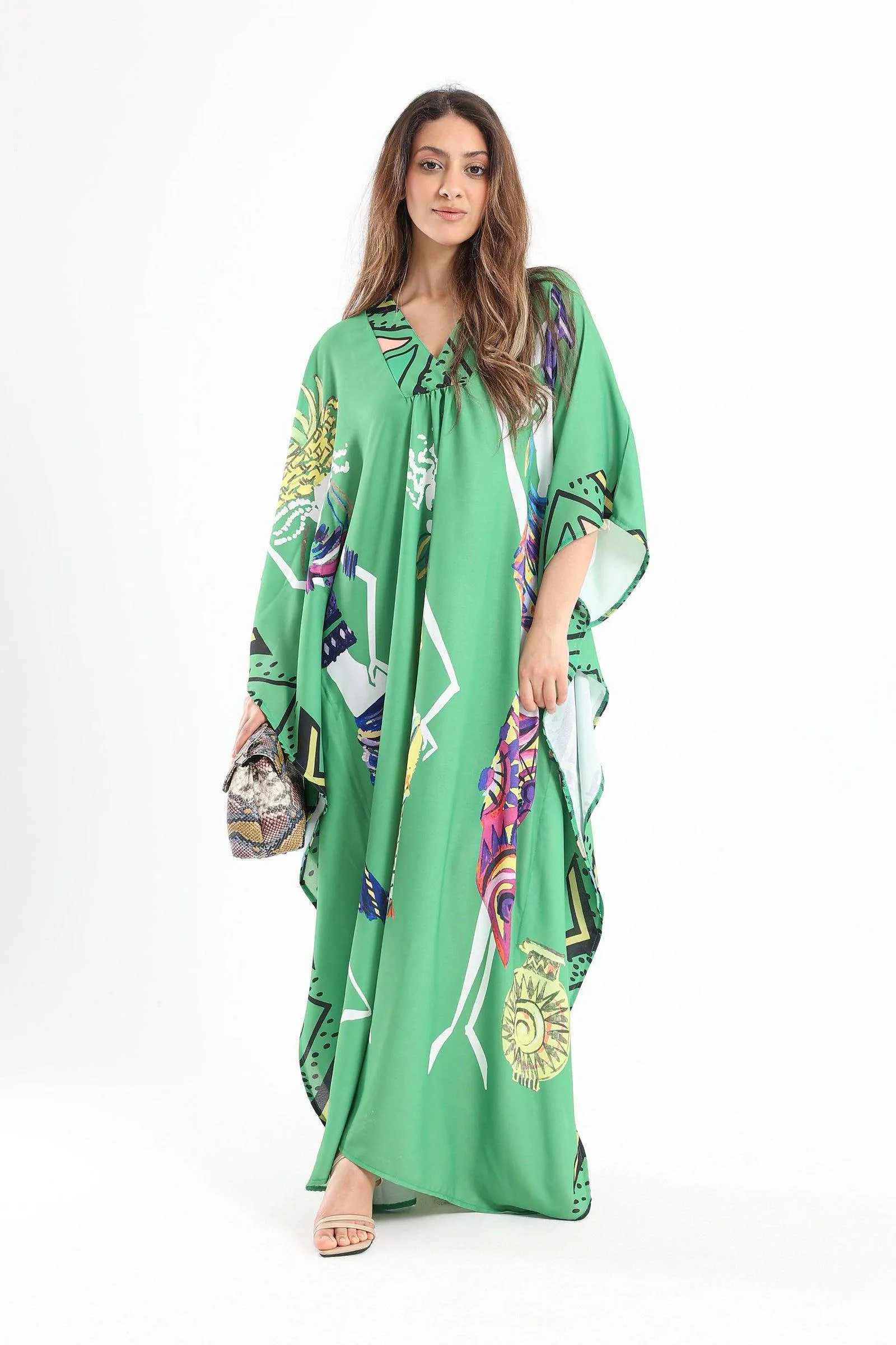 African Print Poncho Dress