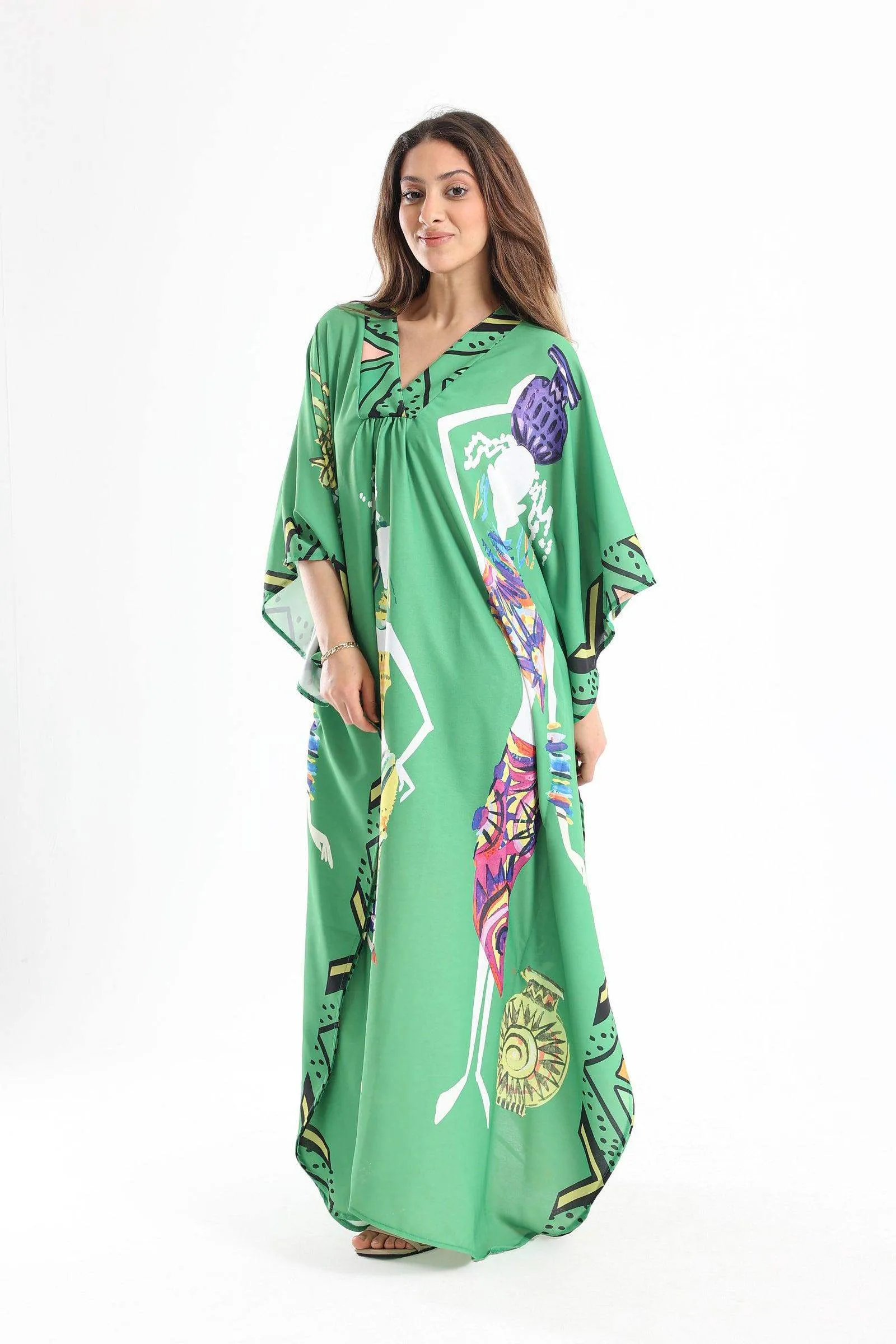 African Print Poncho Dress