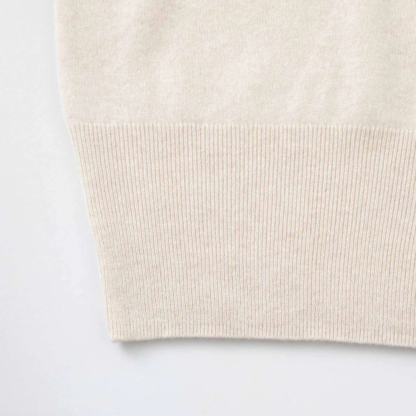 Aleger Cashmere V neck tank in Pearl Shell