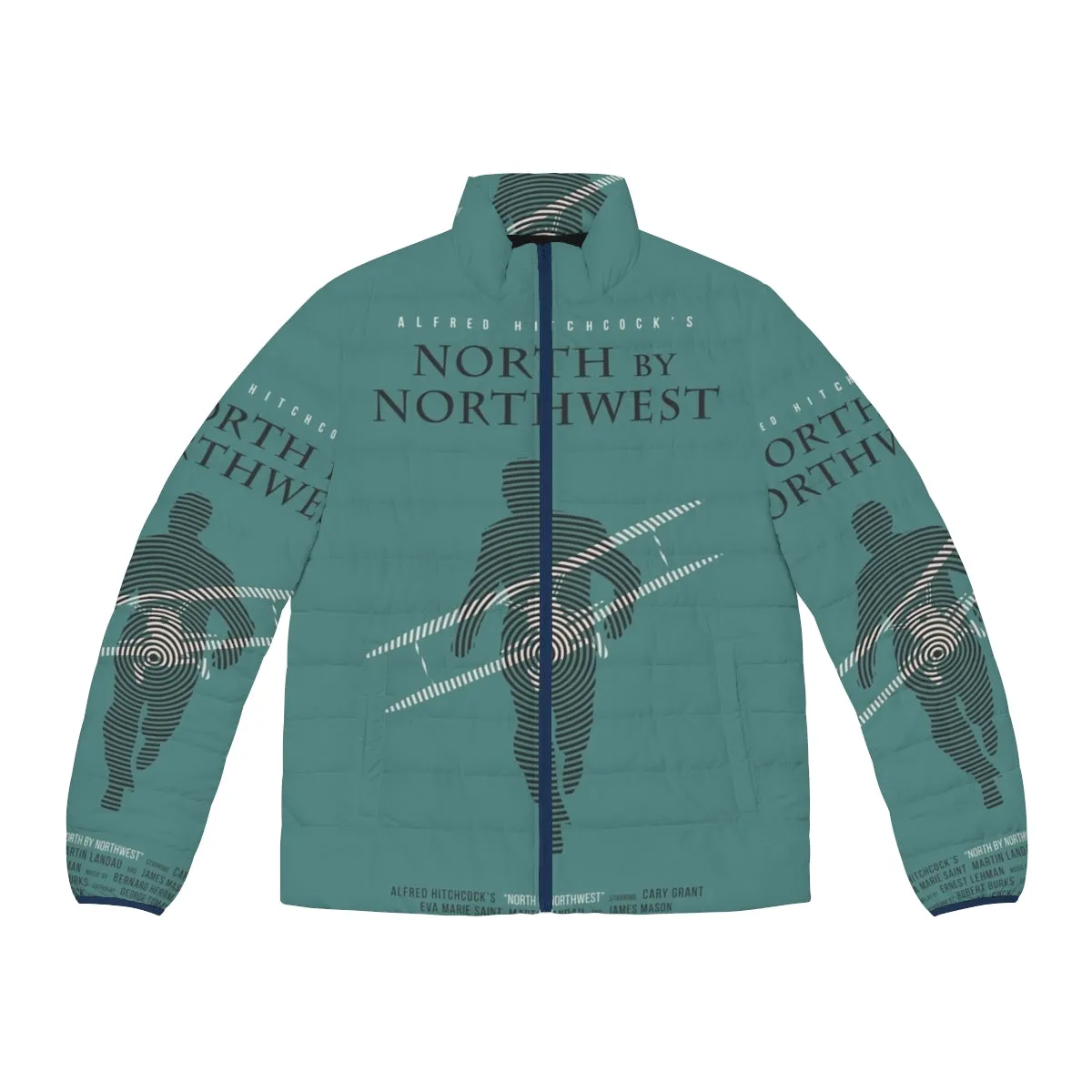 Alfred Hitchcock's North By Northwest Puffer Jacket - Iconic Vintage Inspired Outerwear