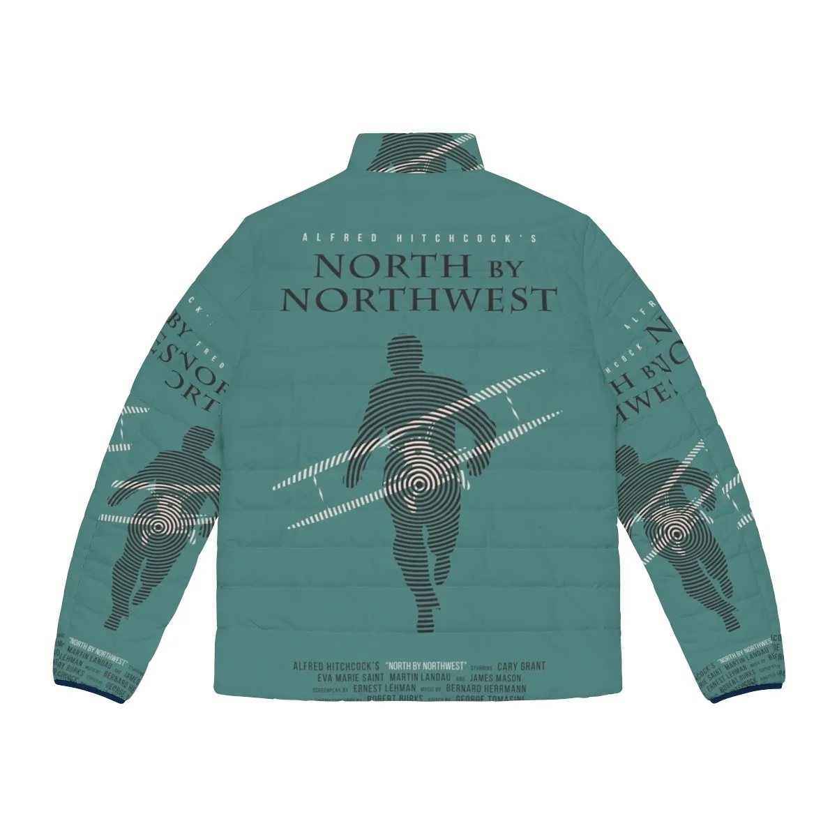 Alfred Hitchcock's North By Northwest Puffer Jacket - Iconic Vintage Inspired Outerwear