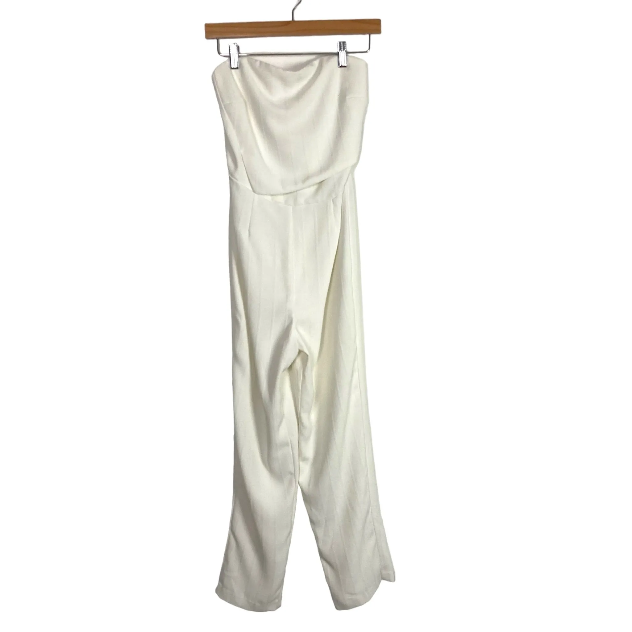 Ali & Jay Off White Strapless Jumpsuit- Size S (see notes)