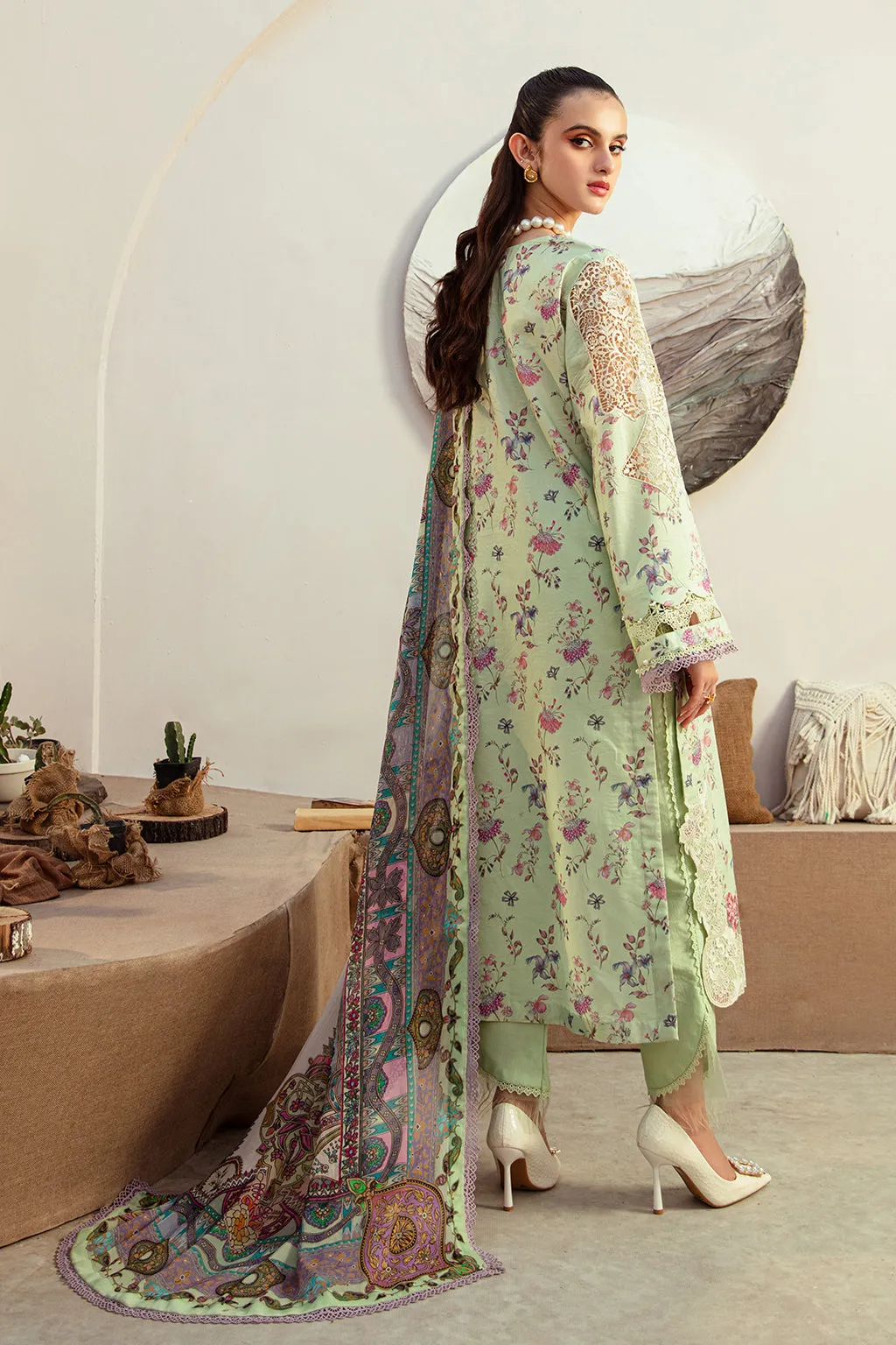 Alif Affordable Lawn by Abbas Jamil Rajpoot  – Mint Magic