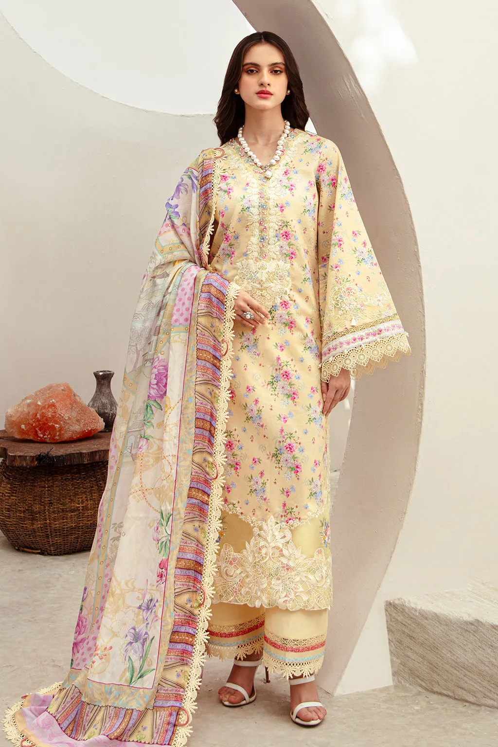 Alif Affordable Lawn by Abbas Jamil Rajpoot  – Sunny Delight