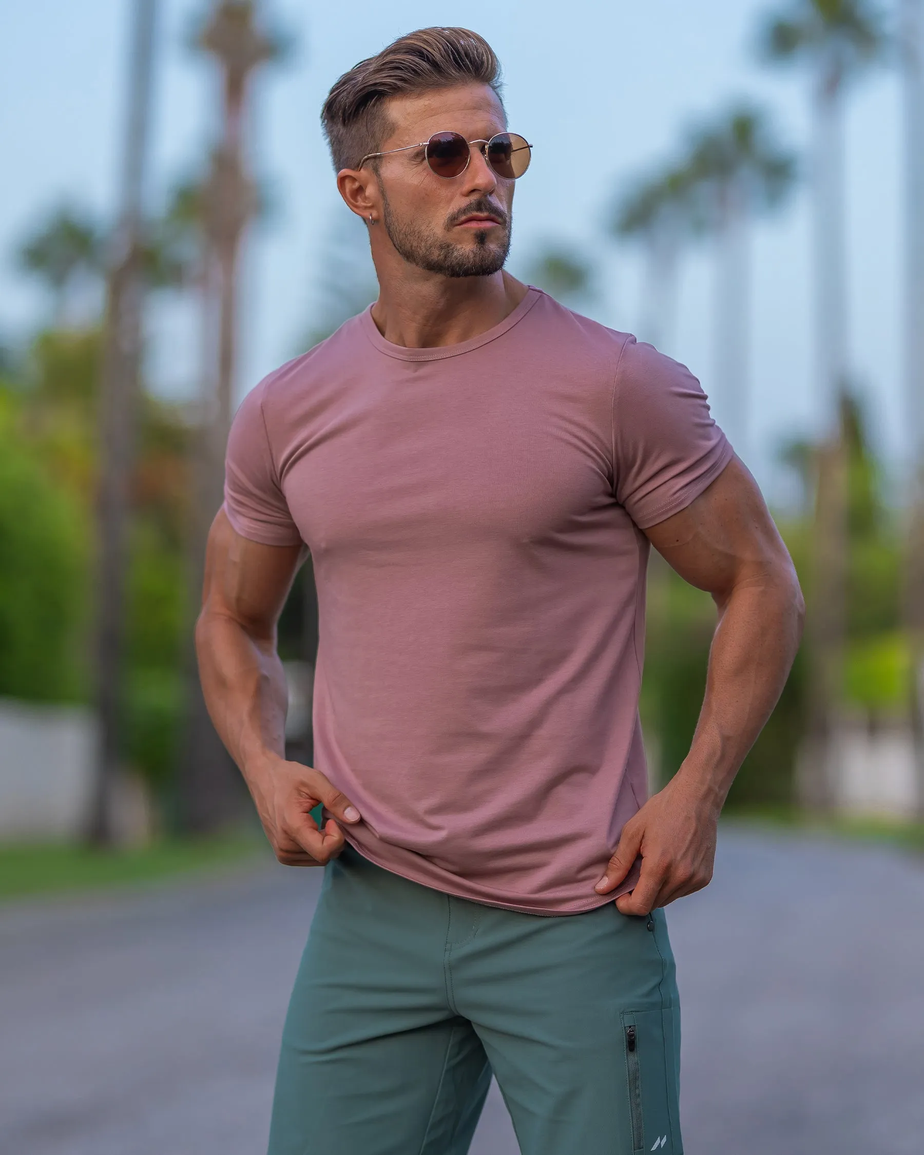 All Day Elite Curve-Hem Tee Short Sleeve