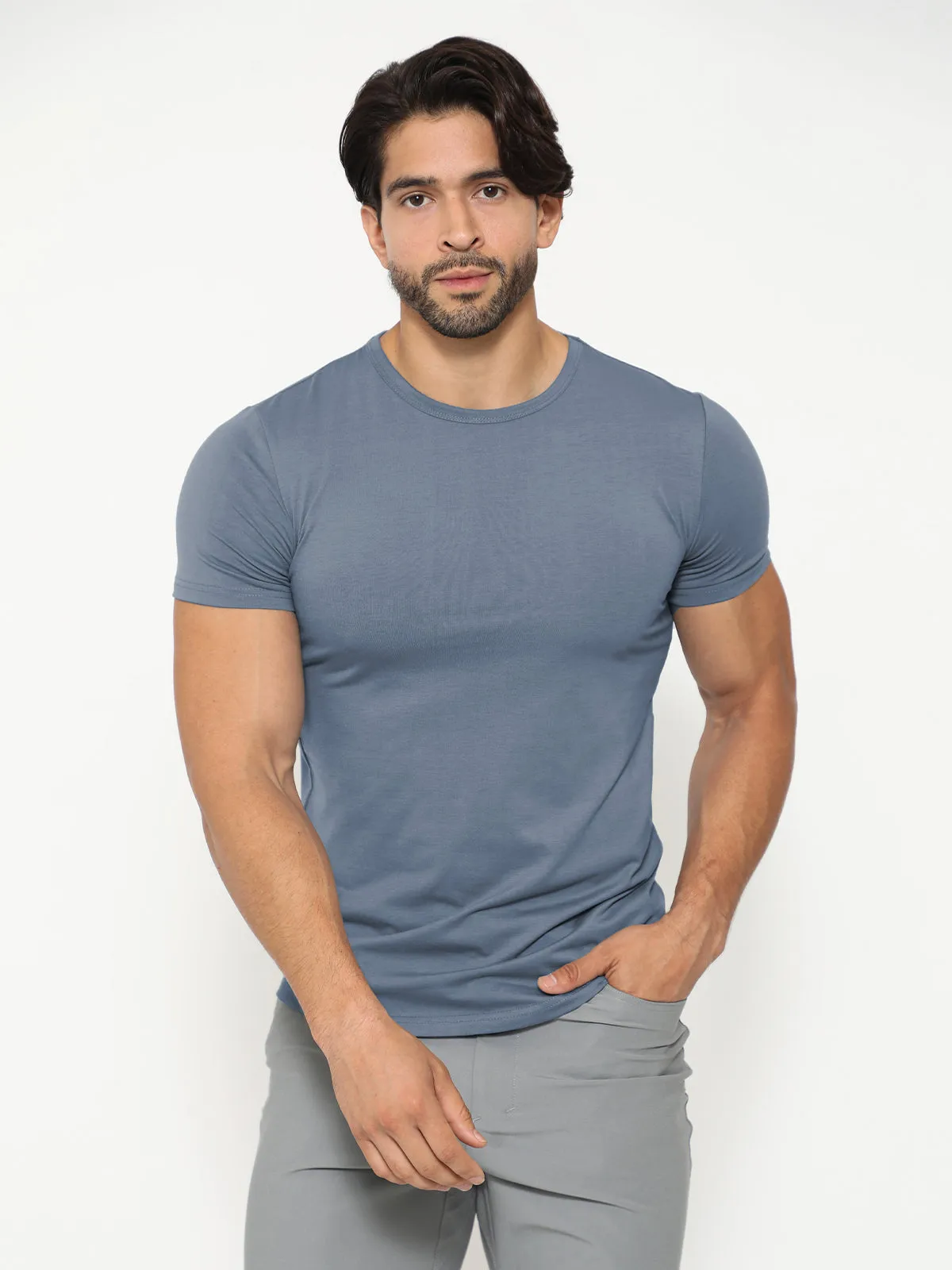 All Day Elite Curve-Hem Tee Short Sleeve