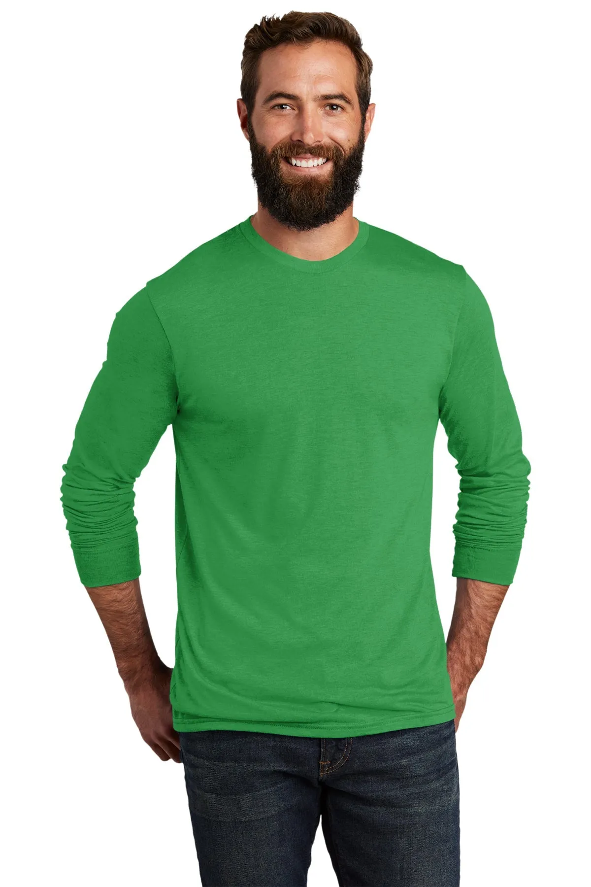 Allmade Unisex Tri-Blend Branded Long Sleeve Tee, Enviro Green