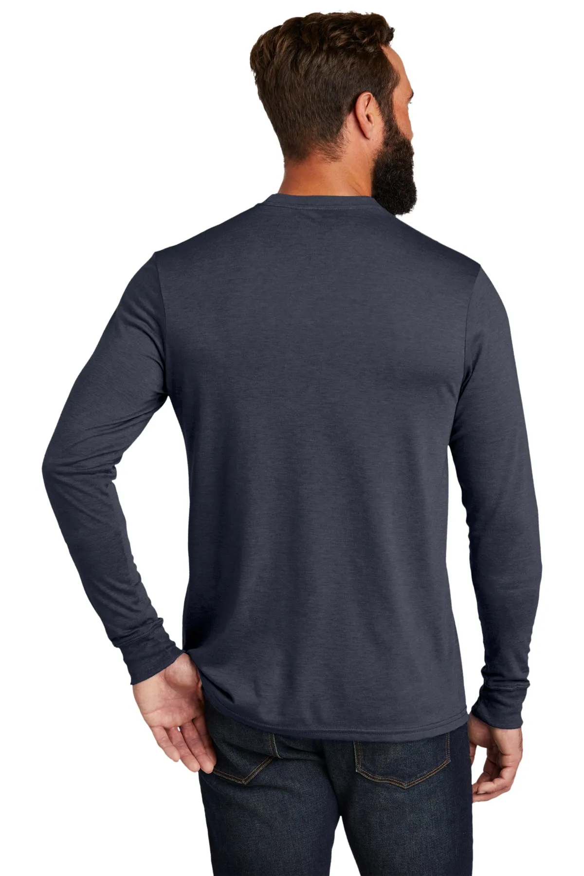 Allmade Unisex Tri-Blend Branded Long Sleeve Tee, Rebel Blue