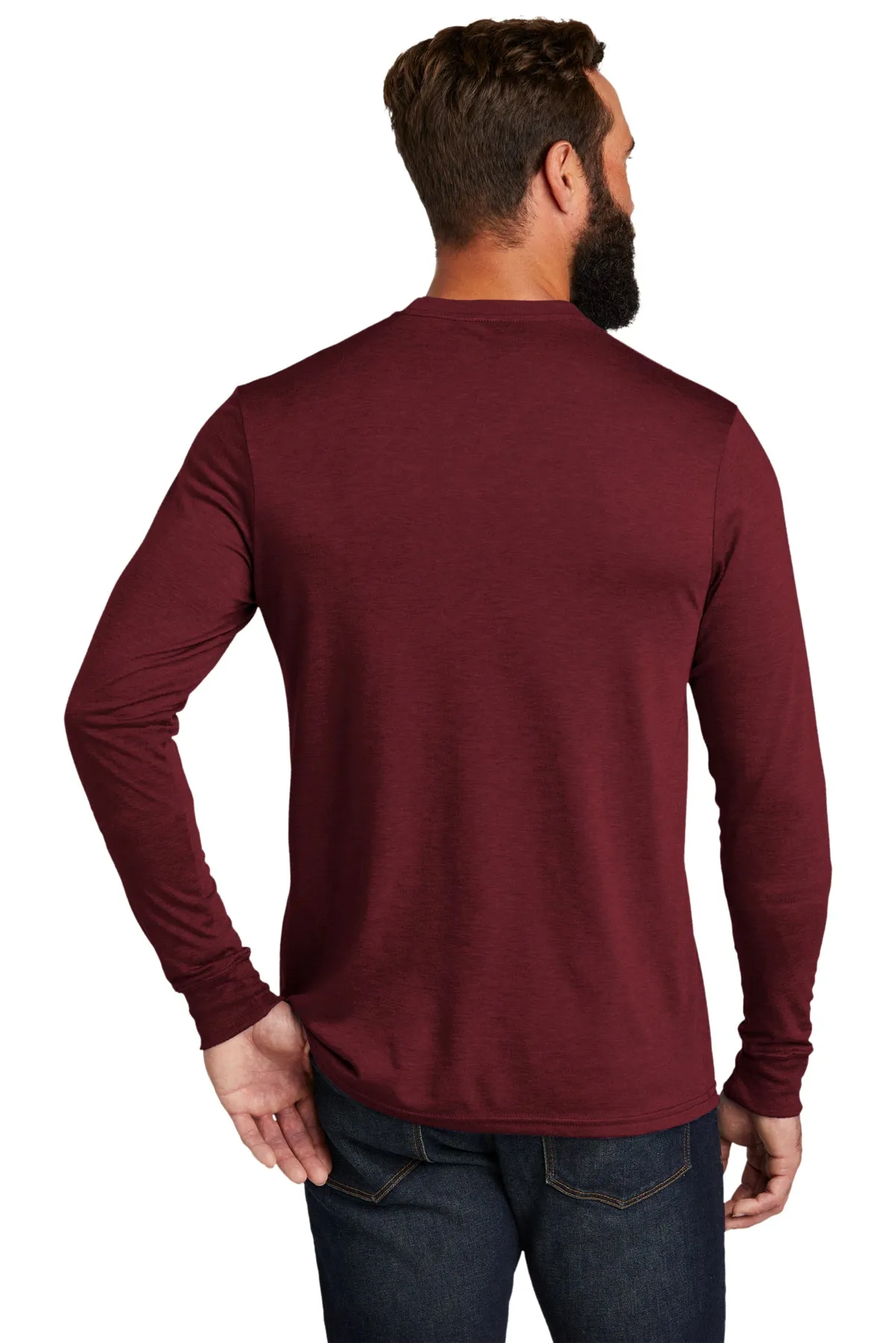 Allmade Unisex Tri-Blend Branded Long Sleeve Tee, Vino Red