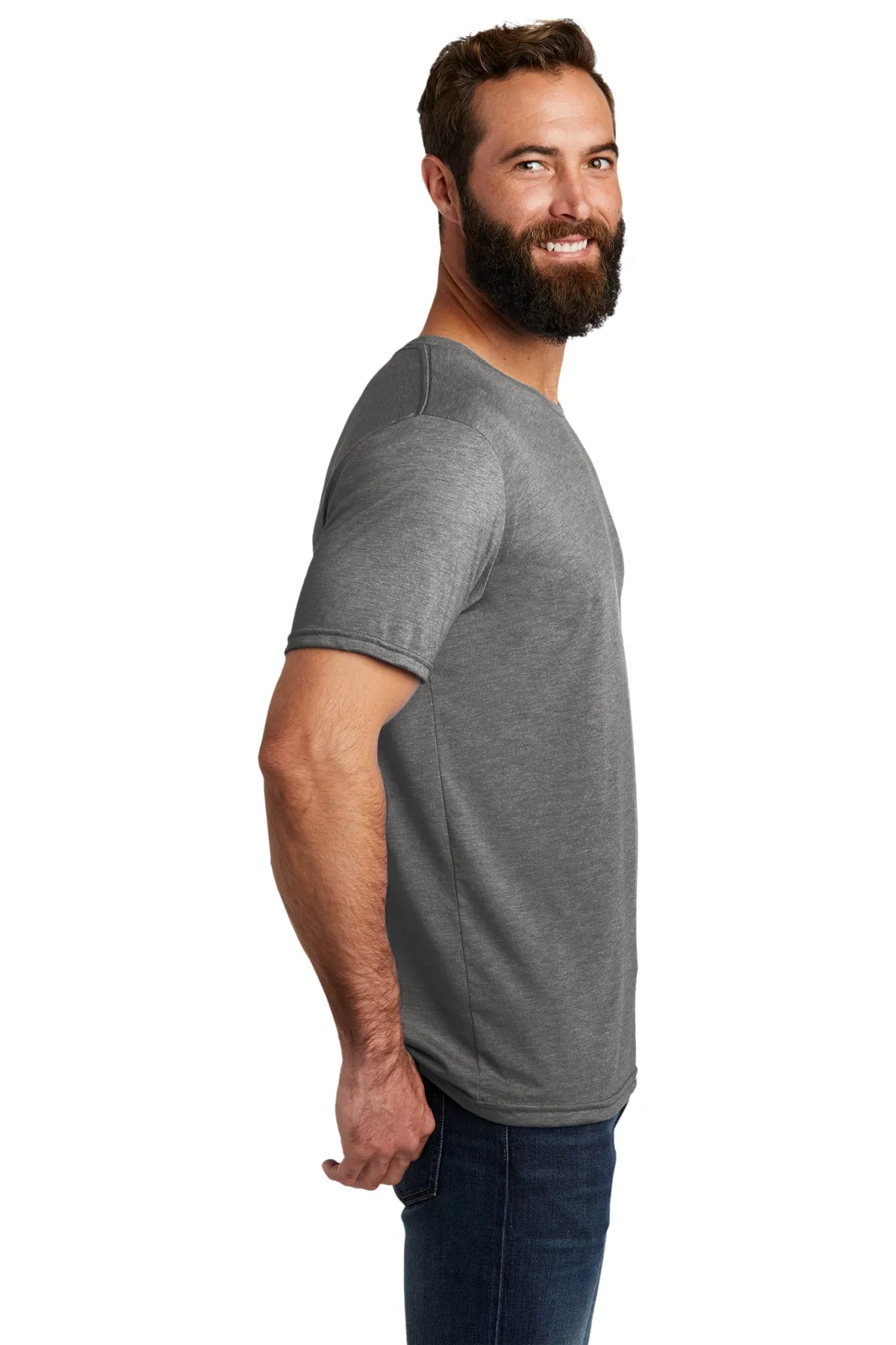 Allmade Unisex Tri-Blend Branded Tee, Aluminum Grey