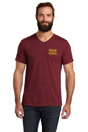 Allmade Unisex Tri-Blend Branded V-Neck Tee, Vino Red