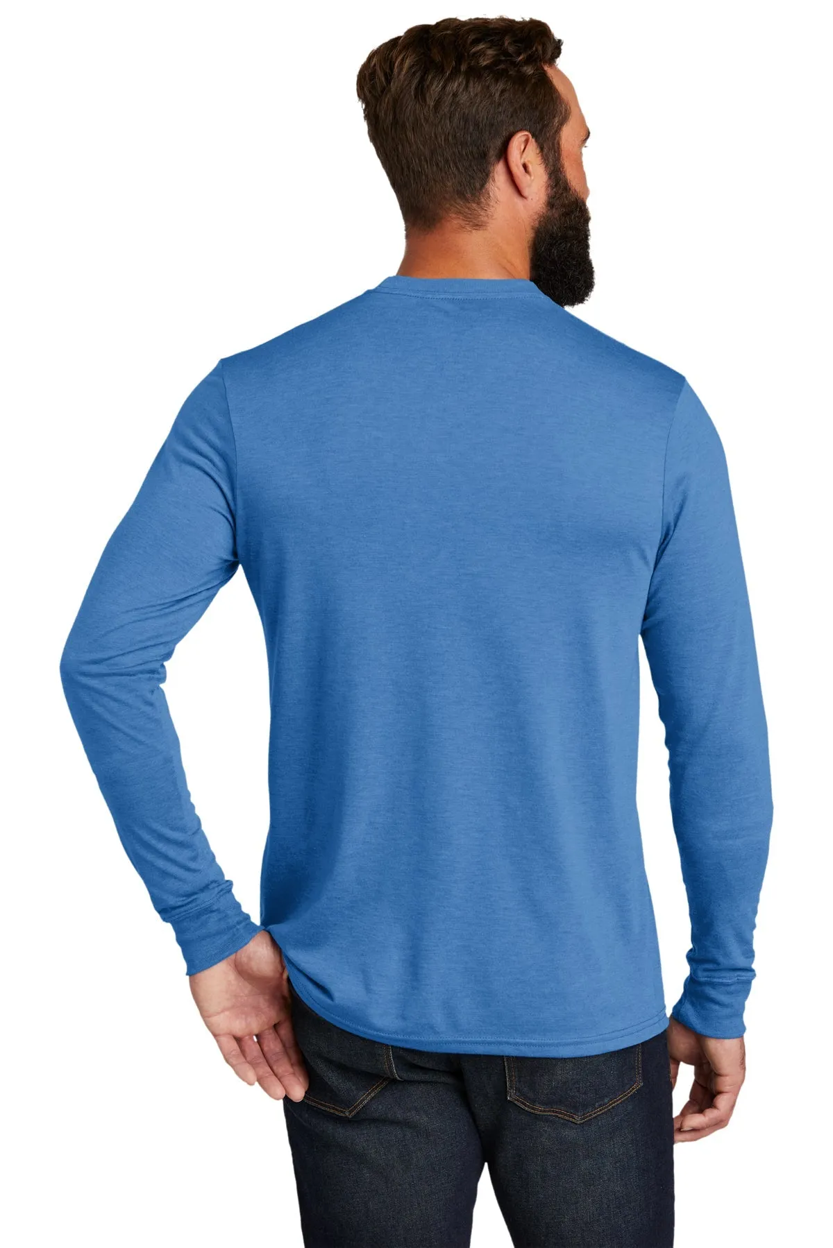 Allmade Unisex Tri-Blend Custom Long Sleeve Tee, Azure Blue