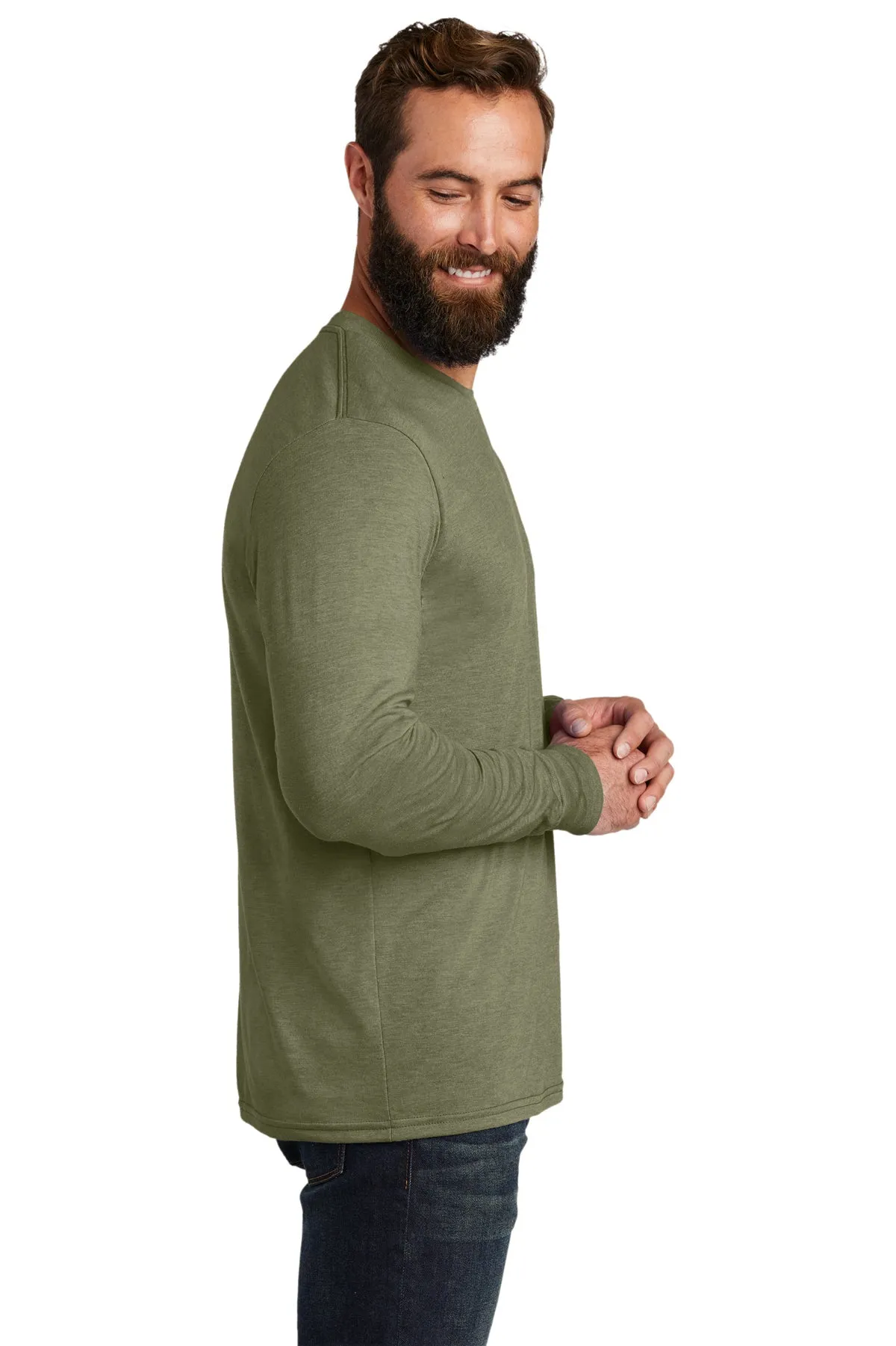 Allmade Unisex Tri-Blend Custom Long Sleeve Tee, Olive You Green