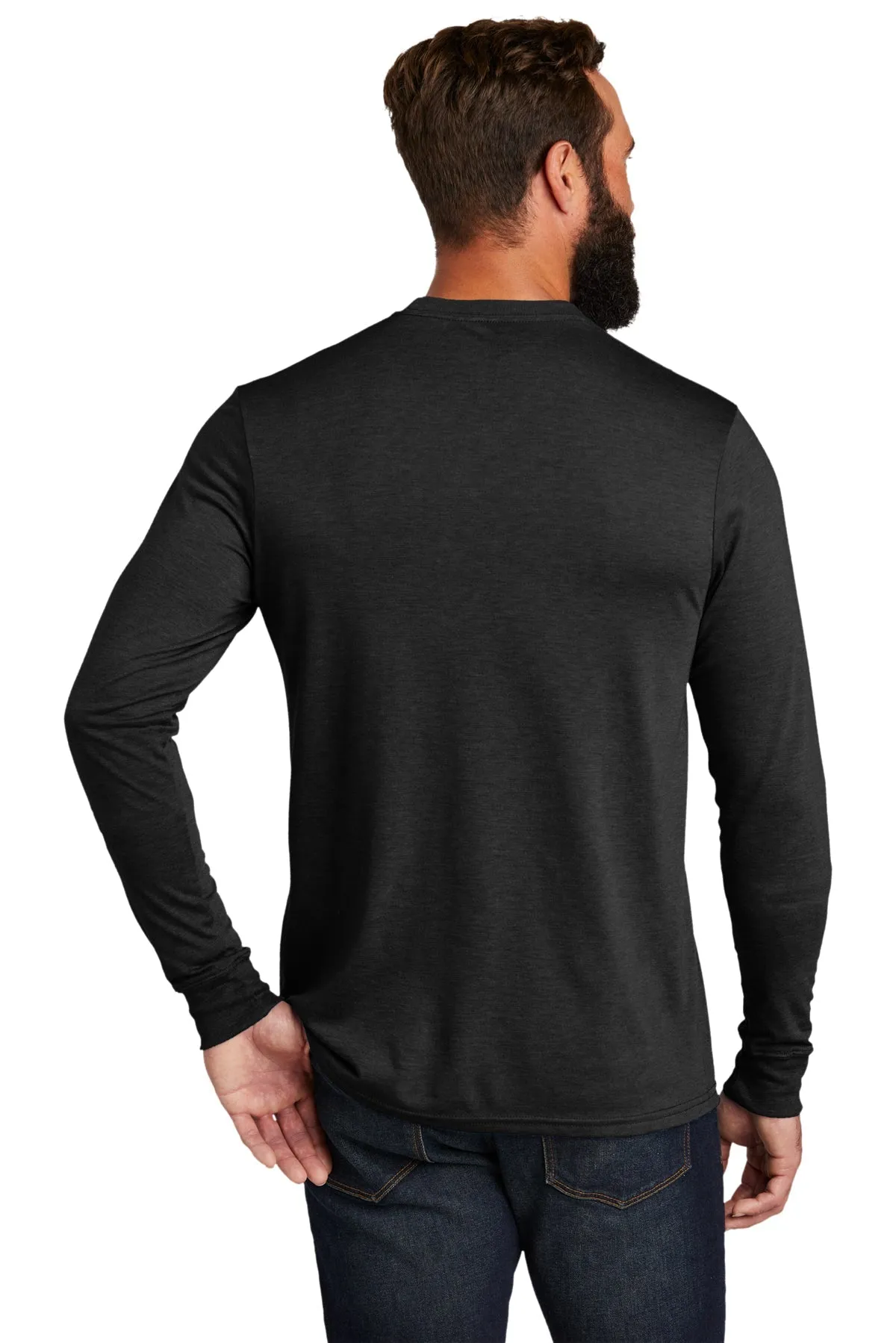 Allmade Unisex Tri-Blend Custom Long Sleeve Tee, Space Black