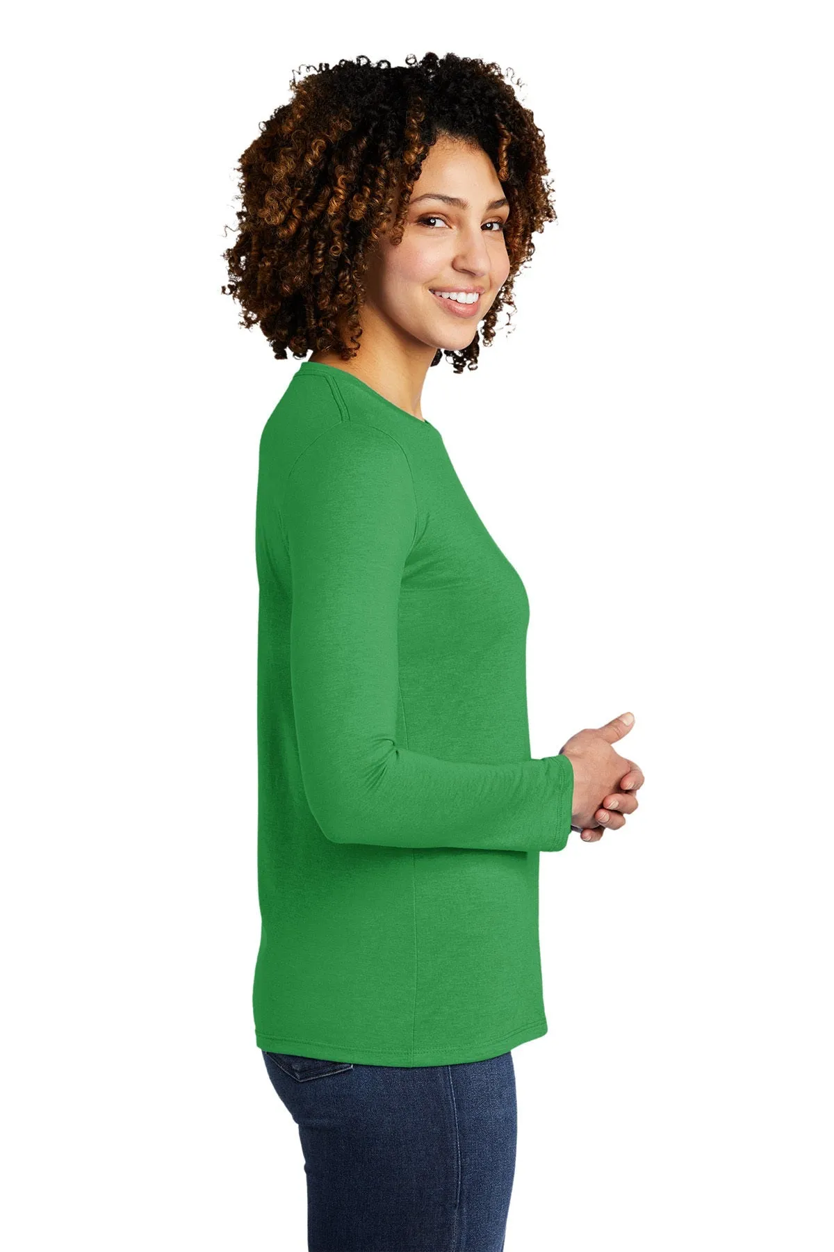 Allmade Women's Tri-Blend Branded Long Sleeve Tee, Enviro Green