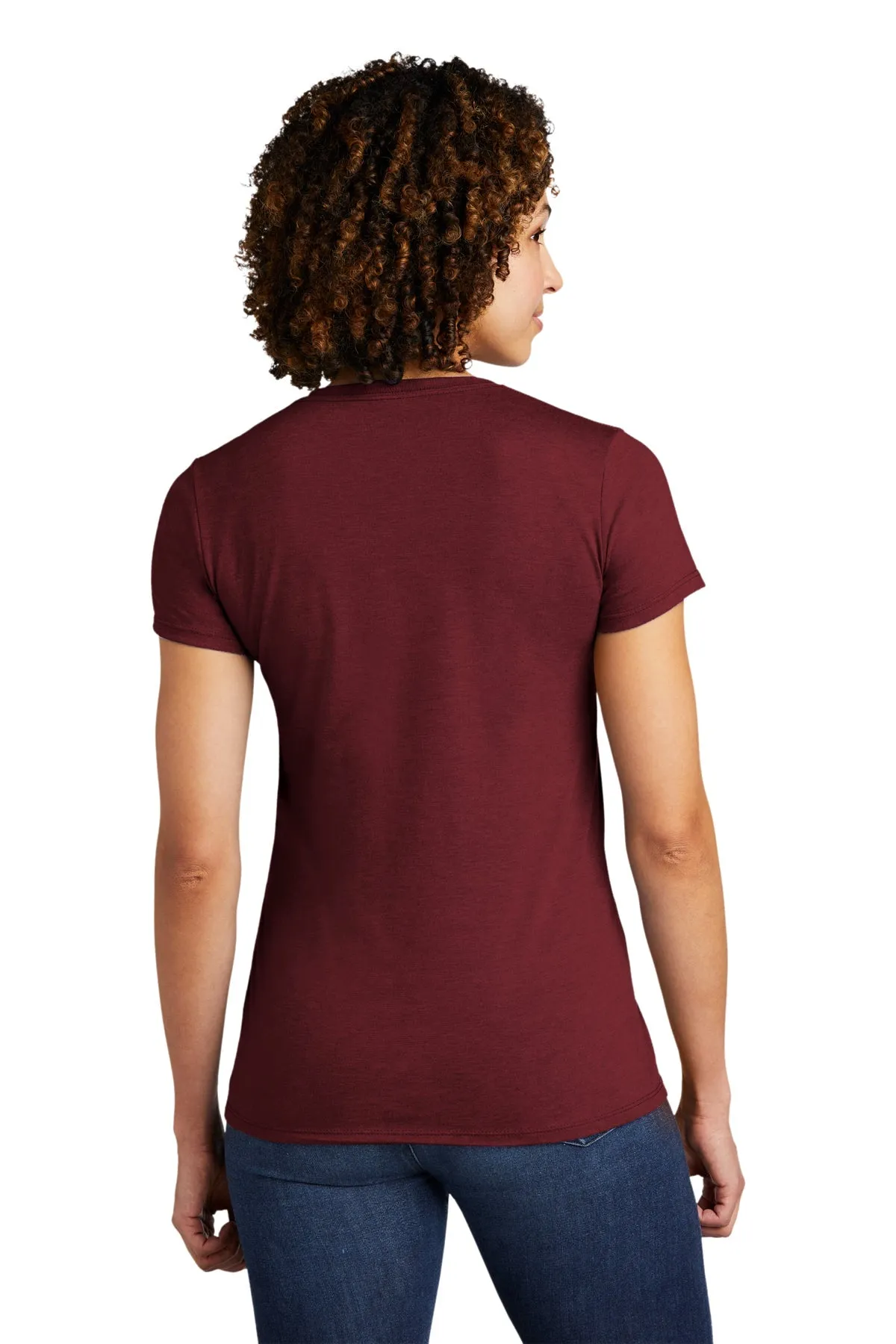 Allmade Women's Tri-Blend Branded Tee, Vino Red