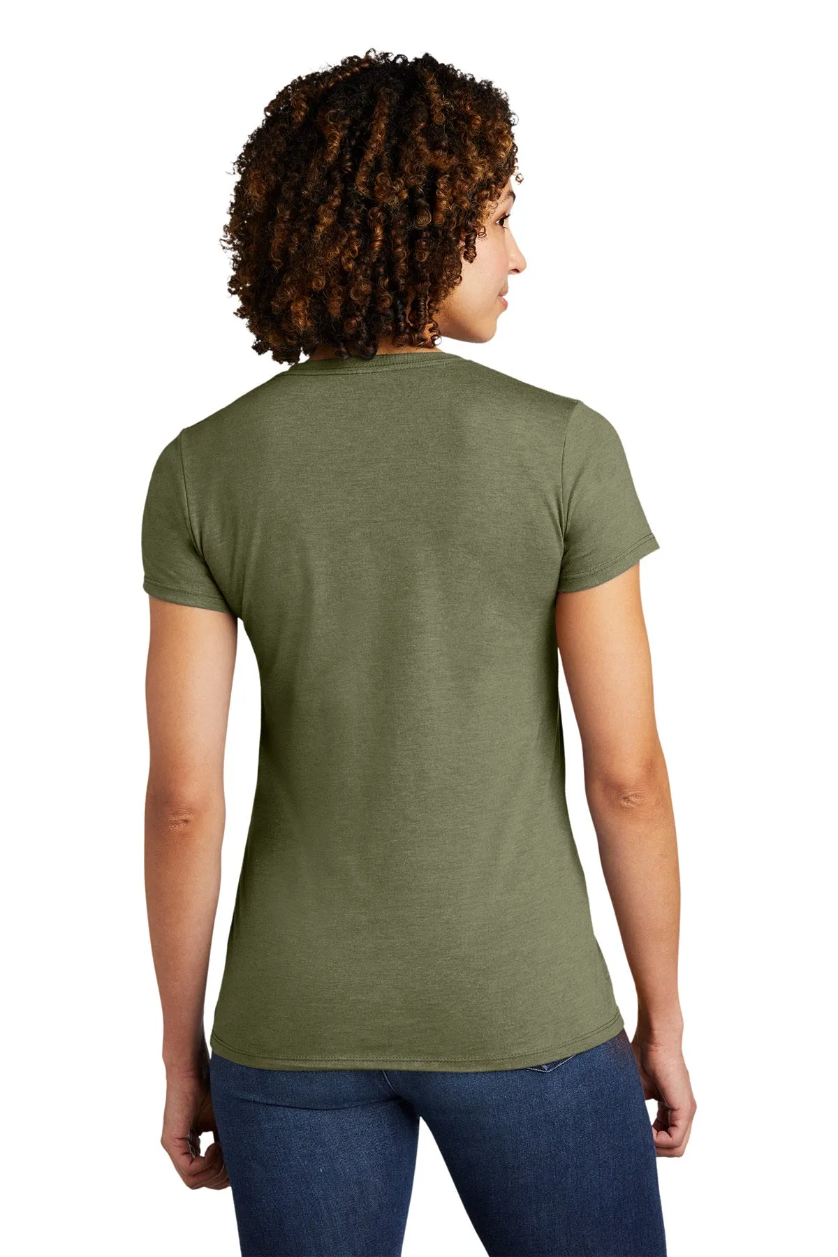 Allmade Women's Tri-Blend Custom Tee, Olive You Green