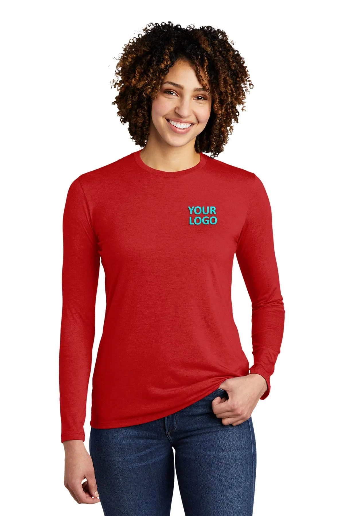 Allmade Women's Tri-Blend Customized Long Sleeve Tee, Rise Up Red