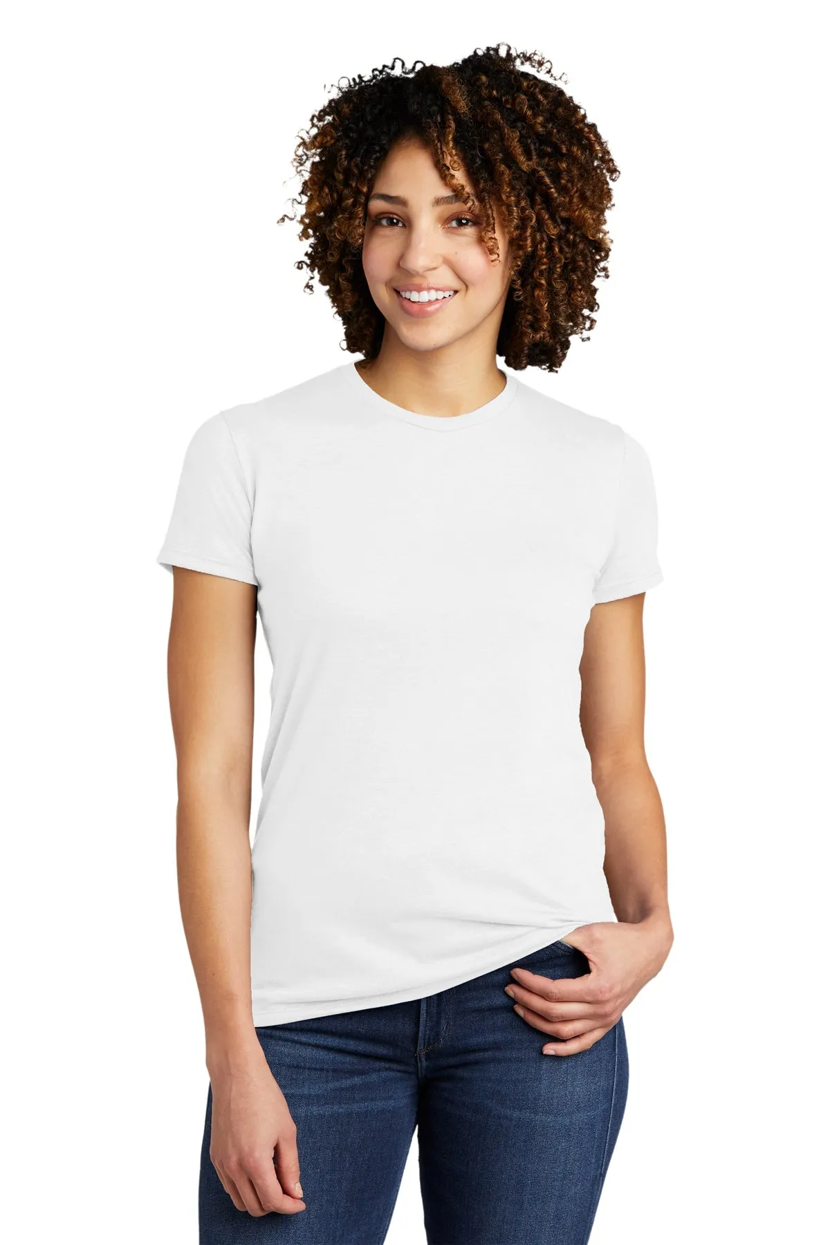 Allmade Women's Tri-Blend Customized Tee, Fairly White