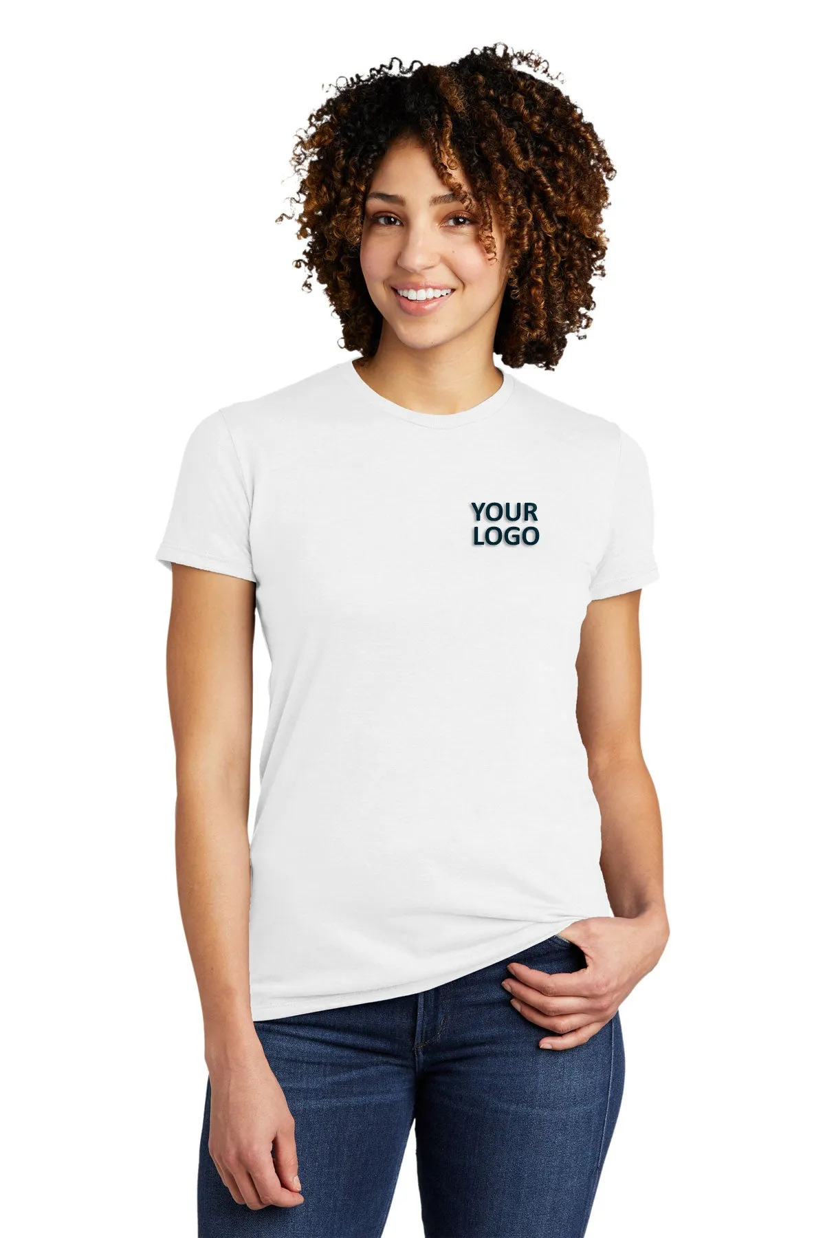 Allmade Women's Tri-Blend Customized Tee, Fairly White