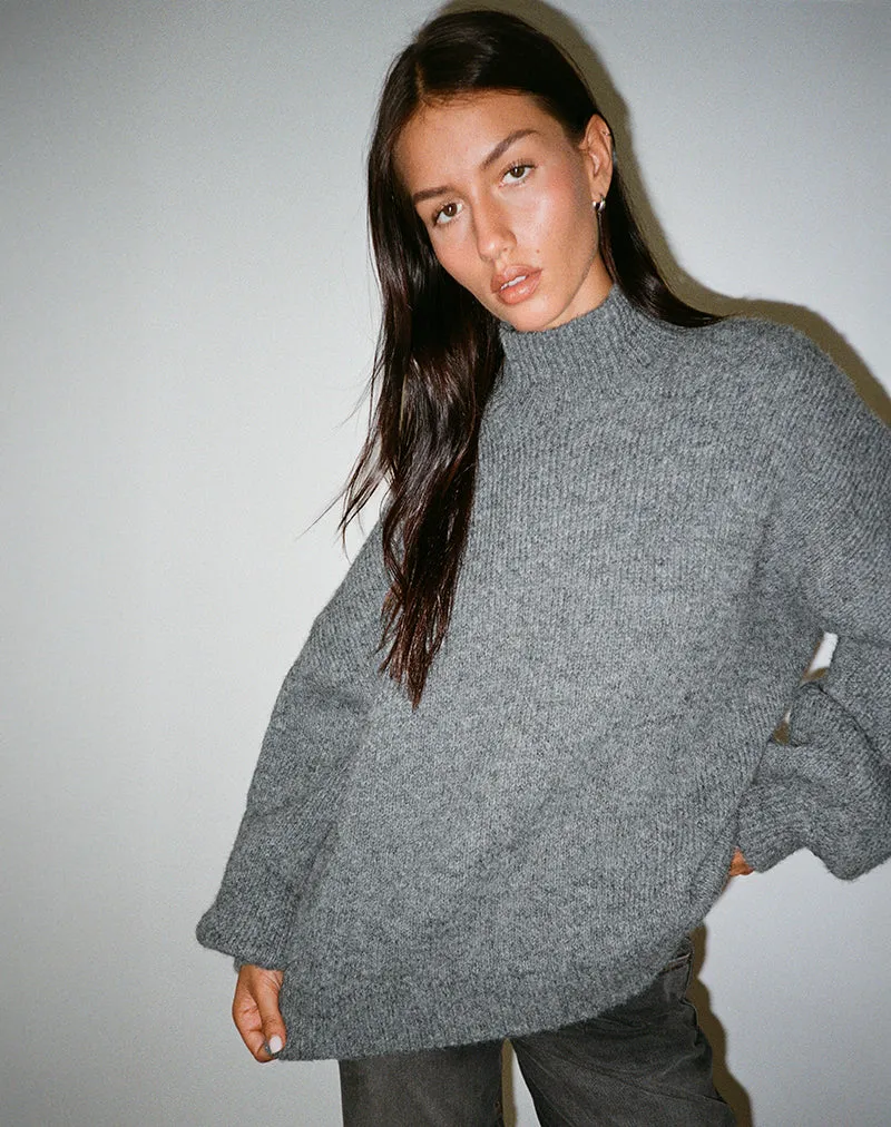 Amato Oversized Jumper in Grey