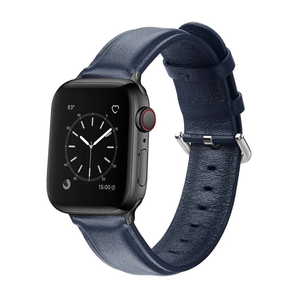 Apple Watch (41mm) cowhide genuine leather watch strap - Midnight Blue