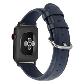 Apple Watch (41mm) cowhide genuine leather watch strap - Midnight Blue