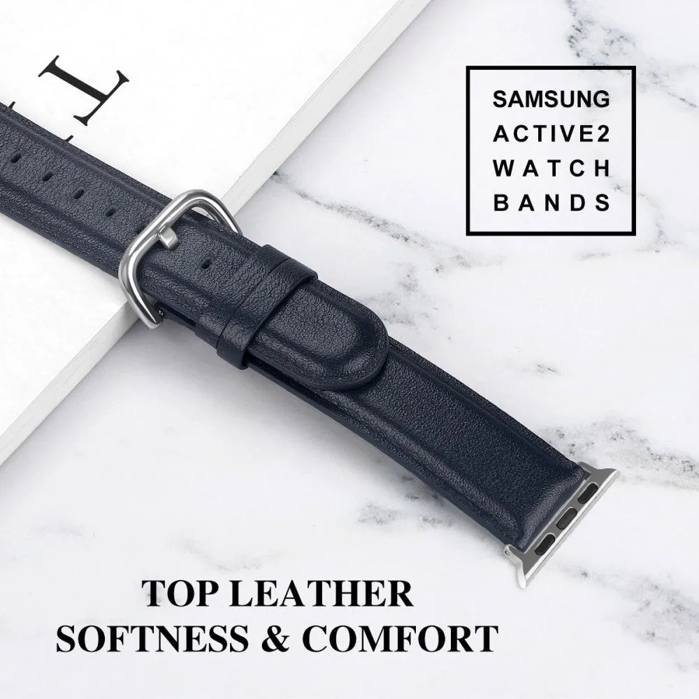 Apple Watch (41mm) cowhide genuine leather watch strap - Midnight Blue