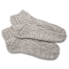 Aran Knit Socks- Oatmeal