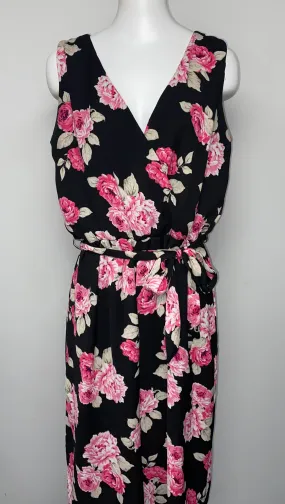 As U Wish Floral Jumpsuit- (XL)