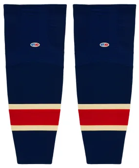 Athletic Knit (AK) HS2100-512 New York Rangers Heritage Navy Mesh Ice Hockey Socks