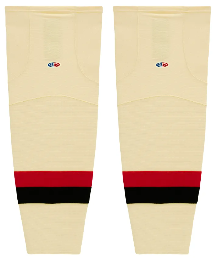 Athletic Knit (AK) HS2100-734 Ottawa Senators Heritage Classic Sand Mesh Ice Hockey Socks