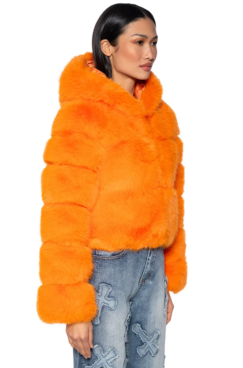 AVI FAUX FOX FUR COAT