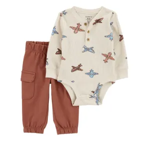 Baby Boys' 2-Piece Airplane Bodysuit Pant Set 1R976910