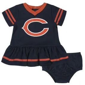 Baby Girls Chicago Bears Dress & Diaper Cover Set