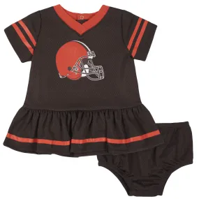 Baby Girls Cleveland Browns Dress & Diaper Cover Set