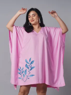 BabyPink Rayon Kaftan - Sophisticated