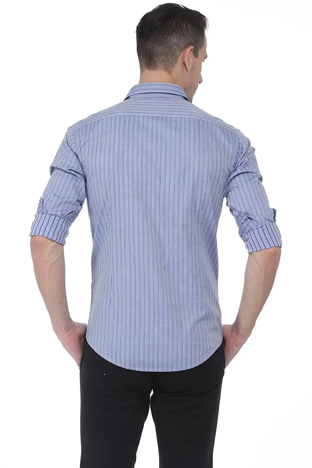 Basics Slim Fit Striped Shirt