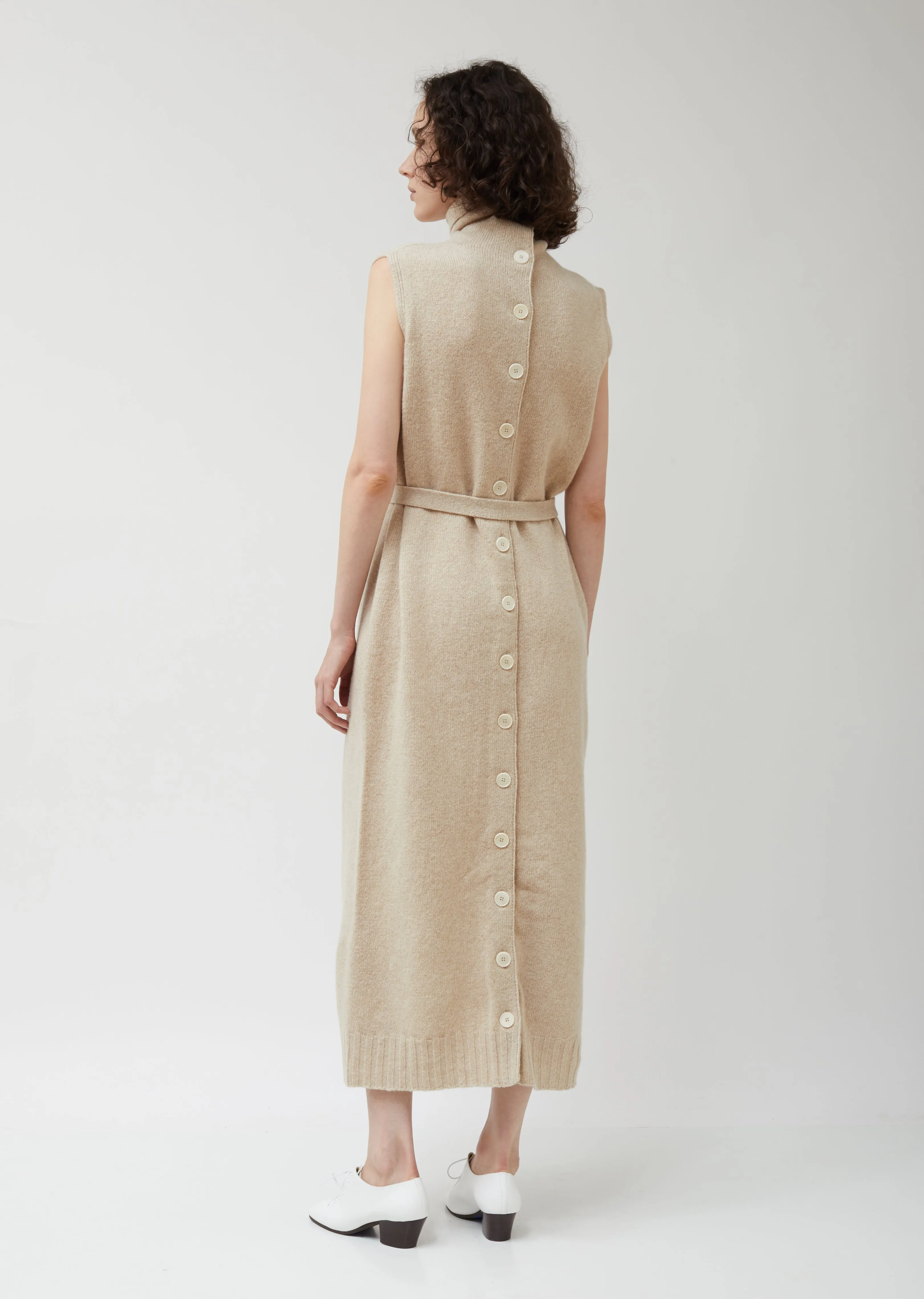 Beige Wool Tube Dress